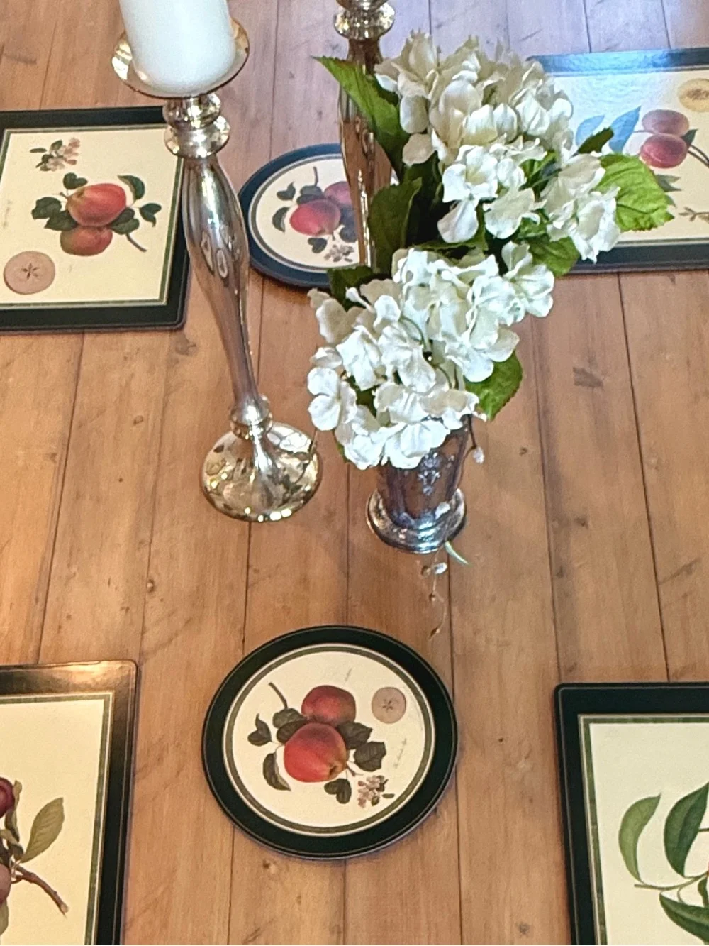 Pimpernel RHS W Hooker Cork Backed Trivets Set of 2 Botanical Apple Fruit